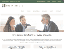 Tablet Screenshot of instituteforwealth.com